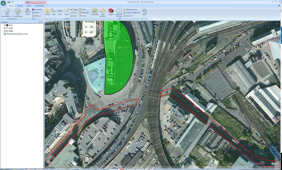 A Modified Existing Map in ArcGIS Explorer Desktop